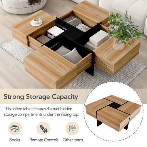 Space-Saving Coffee Table with Secret Storage | Modern Apartment Furniture - Maple Hollow Co.