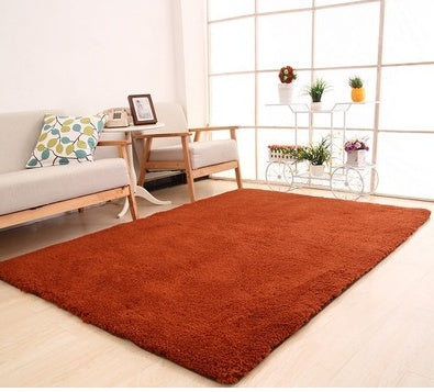 Fluffy White Area Rug – Soft Solid Carpet for Home & Bedroom
