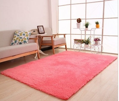 Fluffy White Area Rug – Soft Solid Carpet for Home & Bedroom
