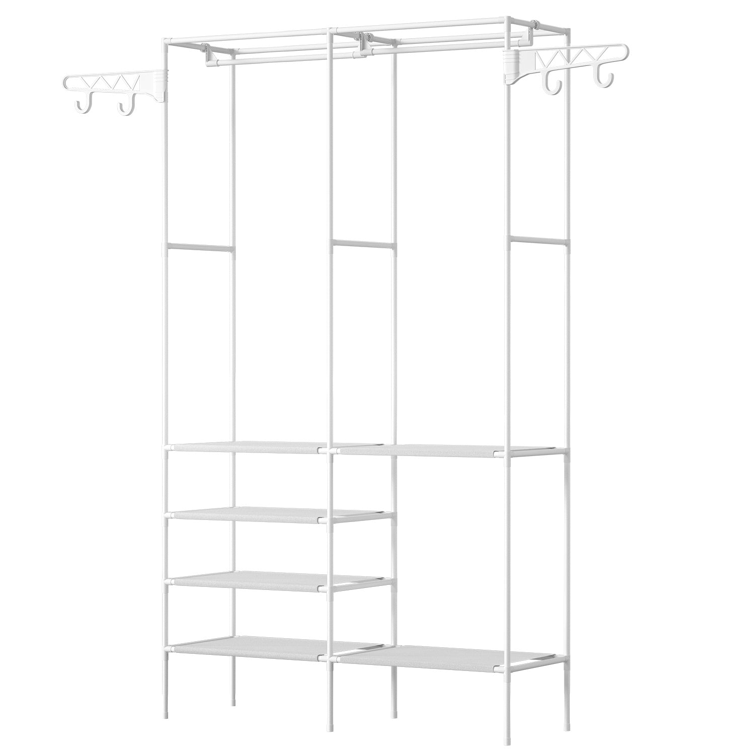 Metal Garment Rack – Freestanding Clothing & Shoe Organizer