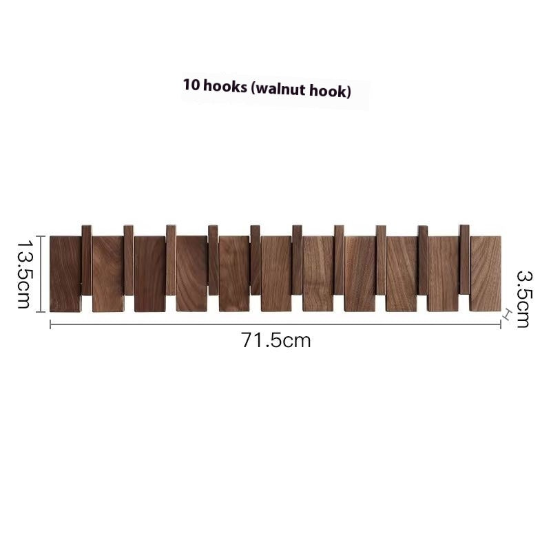 Solid Wood Wall Hook – Punch-Free Key & Clothes Hanger