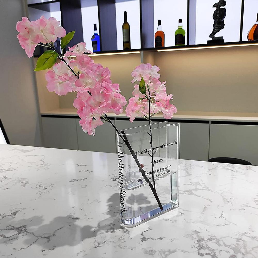 Clear Glass Flower Vase – Modern Transparent Decorative Vase
