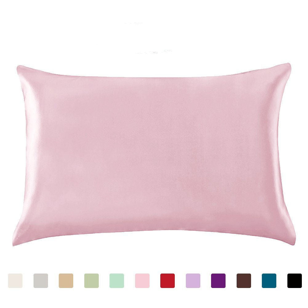 Satin Silk Pillowcase – Solid Color Ice Silk Single Pillow Cover