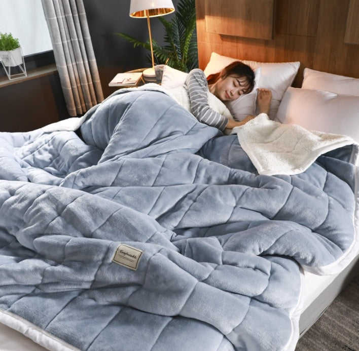 Pure Color Fleece Blanket – Soft Cozy Throw