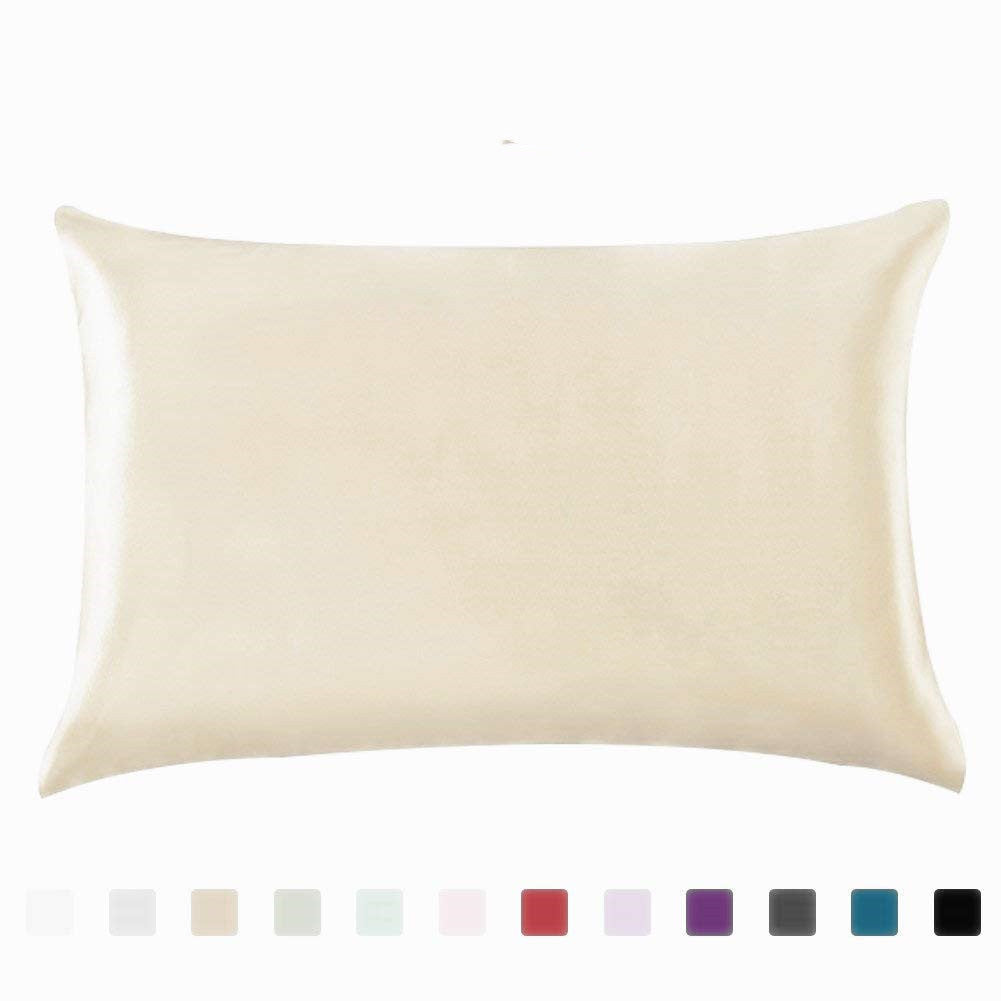 Satin Silk Pillowcase – Solid Color Ice Silk Single Pillow Cover