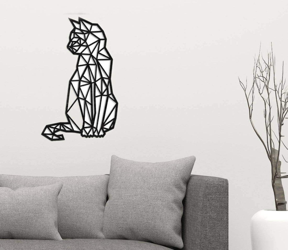 Carved Metal Cat Wall Art – Home Interior Decor
