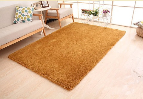 Fluffy White Area Rug – Soft Solid Carpet for Home & Bedroom
