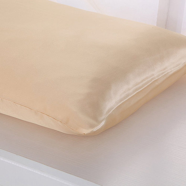 Satin Silk Pillowcase – Solid Color Ice Silk Single Pillow Cover