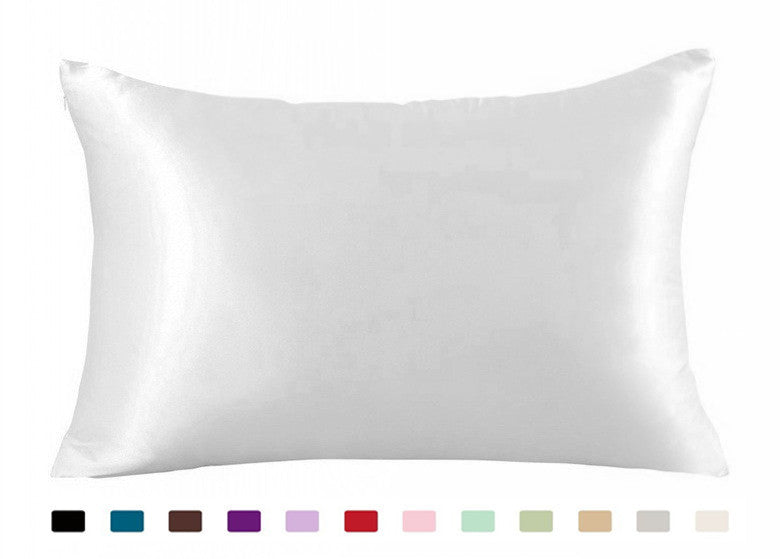 Satin Silk Pillowcase – Solid Color Ice Silk Single Pillow Cover