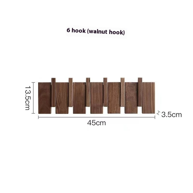 Solid Wood Wall Hook – Punch-Free Key & Clothes Hanger