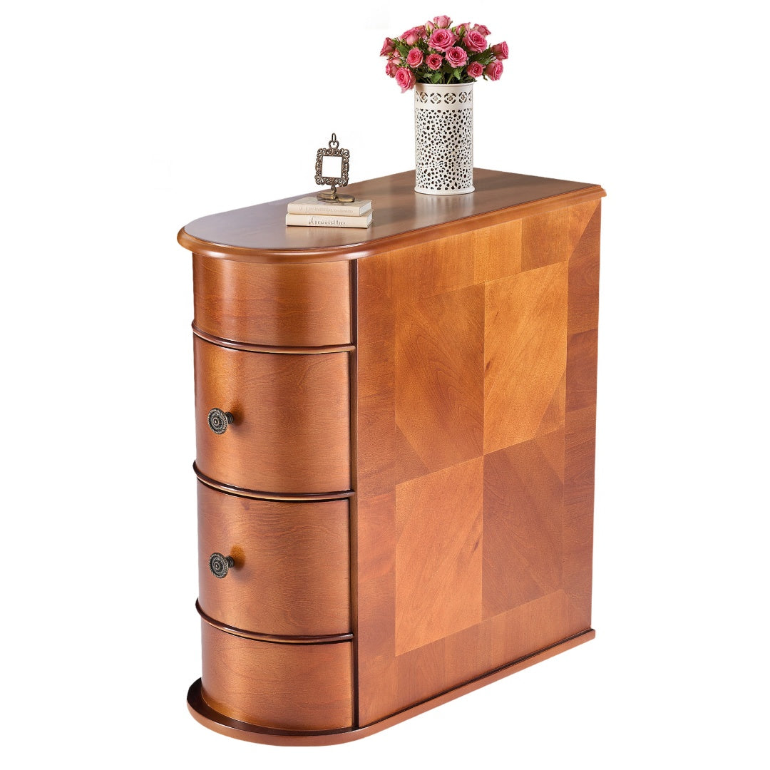 Vintage Side Table with Drawers | Bedroom Nightstand with Extra Storage - Maple Hollow Co.