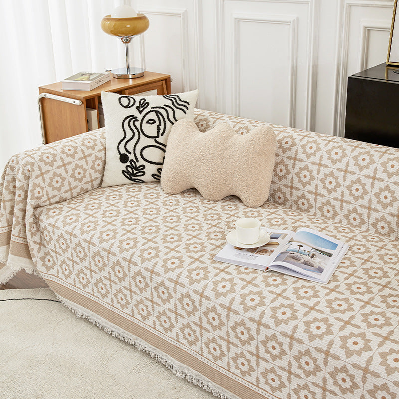 Striped Sofa Towel – Anti-Cat Scratch Multi-Function Blanket - Maple Hollow Co.