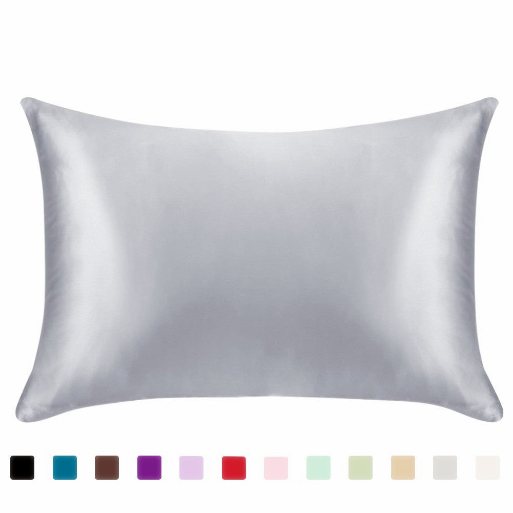 Satin Silk Pillowcase – Solid Color Ice Silk Single Pillow Cover