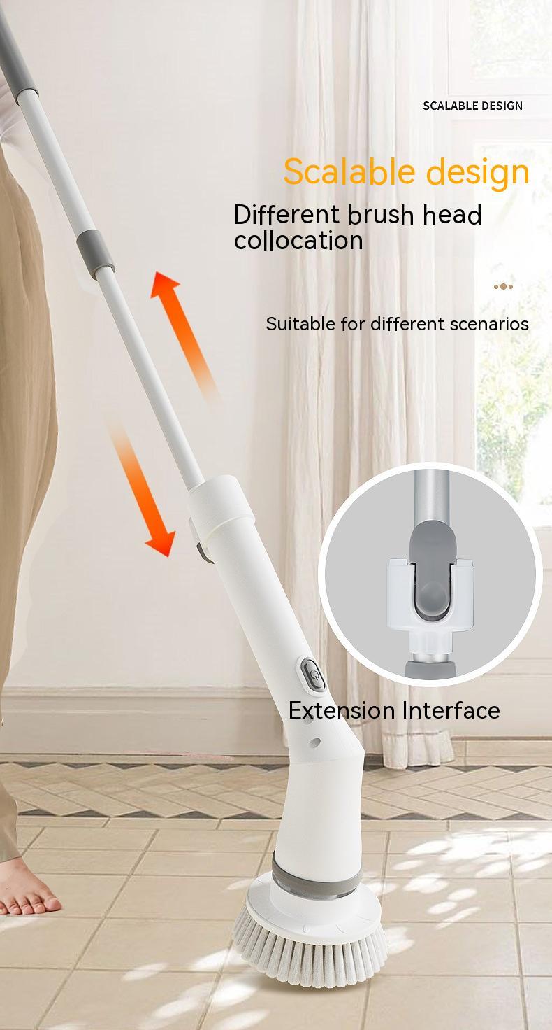 Electric Telescopic Scrubber – Long Handle Multifunction Cleaning Brush