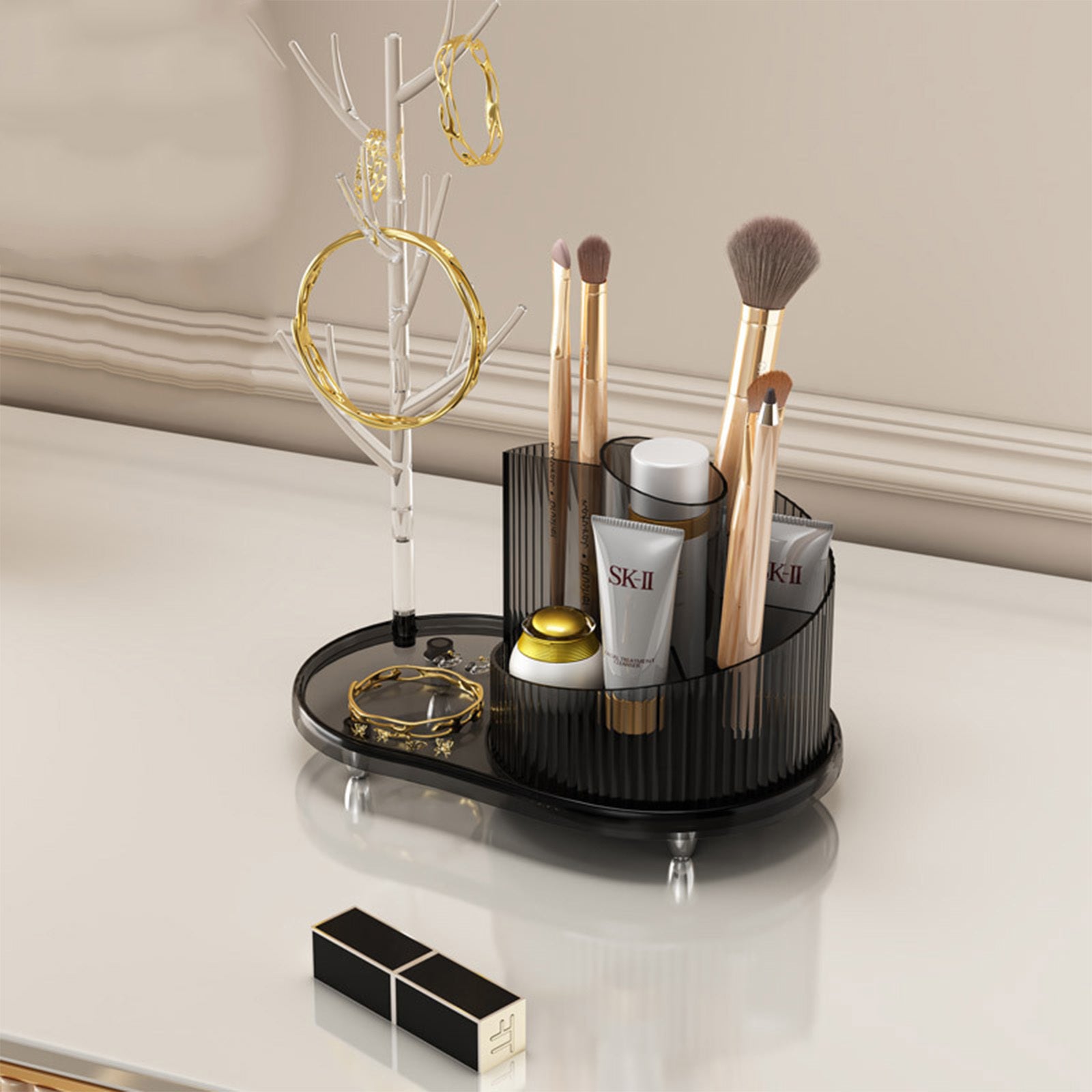 Rotating Makeup Organizer – Jewelry Storage Holder
