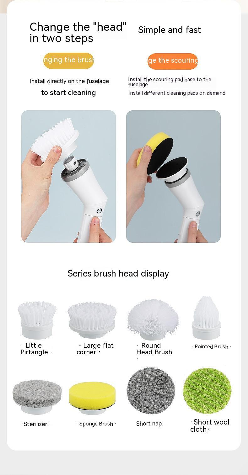 Electric Telescopic Scrubber – Long Handle Multifunction Cleaning Brush